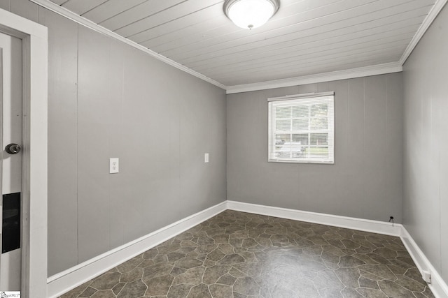 2608 Lane Ave, Anderson, SC 29621 - unfurnished room featuring stone floors, wood ceiling, and crown molding