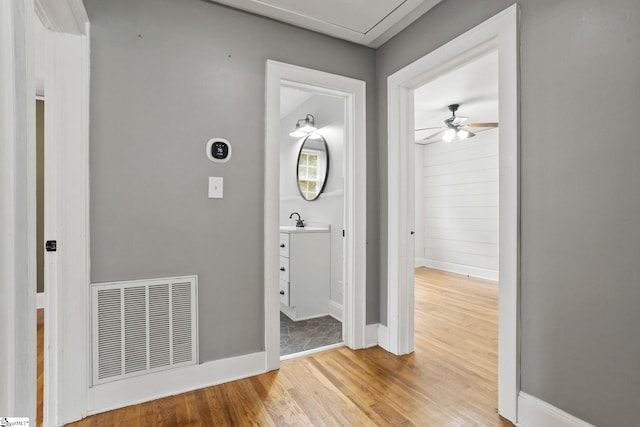 2608 Lane Ave, Anderson, SC 29621 - hallway with wood finished floors and baseboards