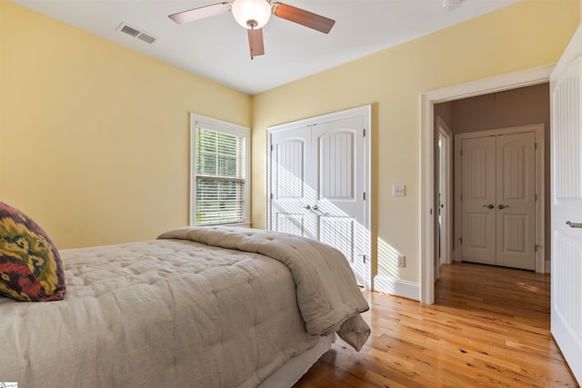 19 Merritt View Ter, Greenville, SC 29609 - bedroom featuring light wood-style flooring and a ceiling fan