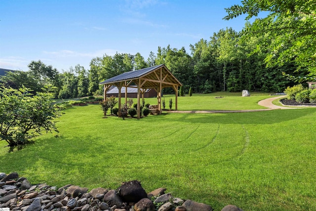 19 Merritt View Ter, Greenville, SC 29609 - view of grassy yard featuring a gazebo