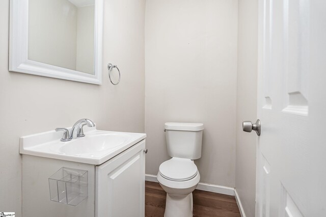 509 Montague St, Anderson, SC 29624 - half bath with wood finished floors and vanity