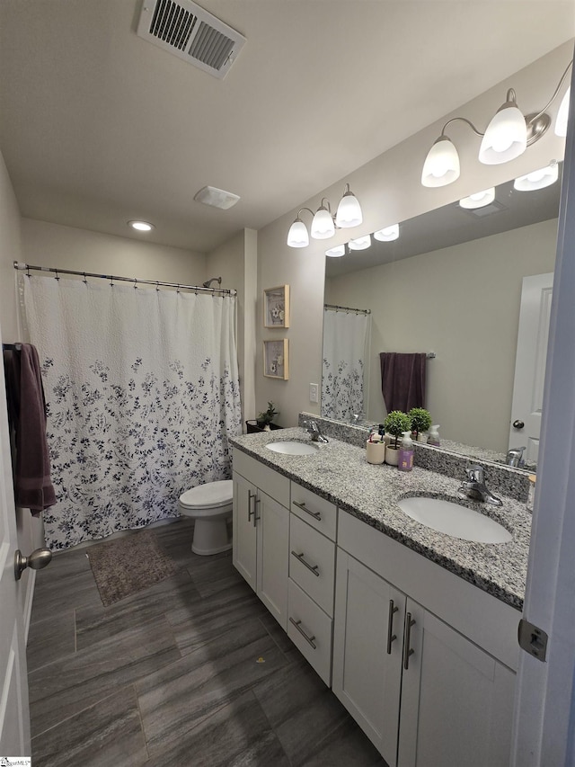 406 Willow Grove Way, Anderson, SC 29631 - full bath featuring double vanity, recessed lighting, and a shower with curtain