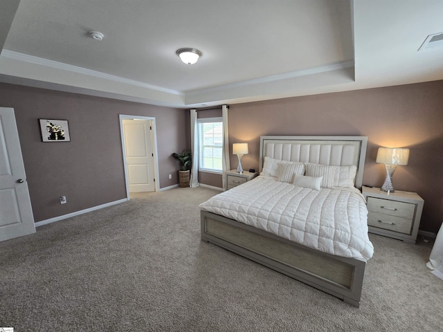 406 Willow Grove Way, Anderson, SC 29631 - bedroom featuring a tray ceiling, carpet flooring, and ornamental molding