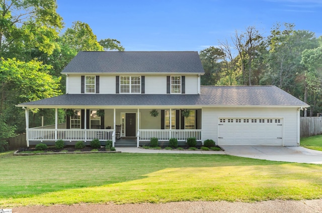 304 Camperdown Ct, Easley, SC 29642 - view of front of property featuring a garage, a porch, driveway, and a shingled roof