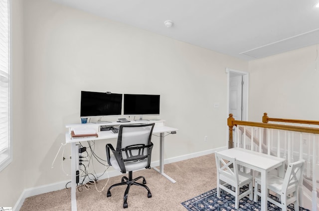 304 Camperdown Ct, Easley, SC 29642 - office area featuring carpet flooring and attic access