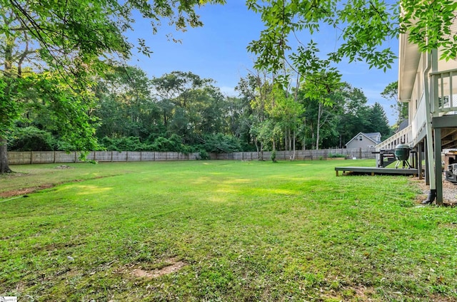 304 Camperdown Ct, Easley, SC 29642 - fenced backyard featuring view of wooded area and stairs