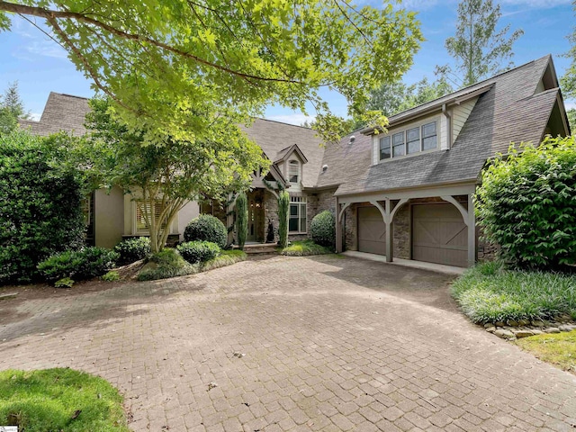 1 Courtside Trl, Travelers Rest, SC 29690 - view of front of property with stone siding and decorative driveway