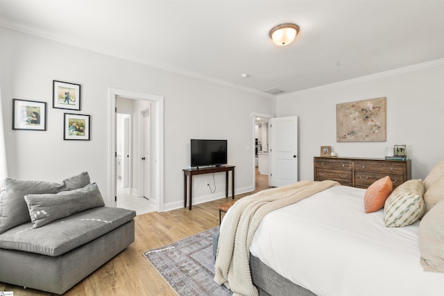 349 Encampment Blvd, Simpsonville, SC 29681 - bedroom featuring ornamental molding and wood finished floors