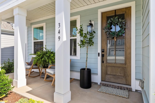 349 Encampment Blvd, Simpsonville, SC 29681 - view of exterior entry featuring covered porch