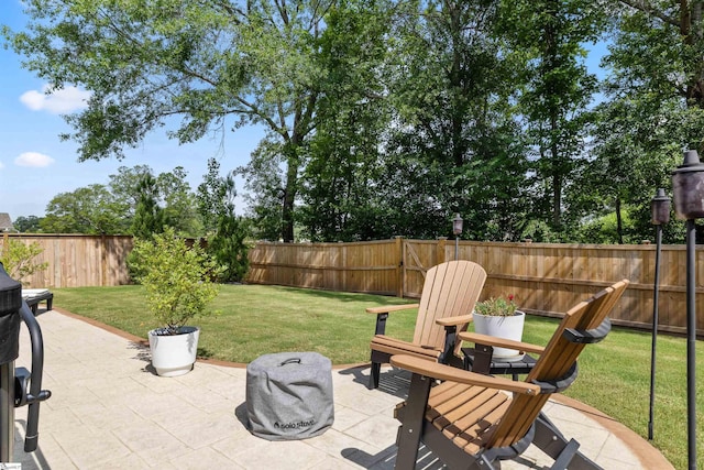 349 Encampment Blvd, Simpsonville, SC 29681 - fenced backyard featuring a patio area