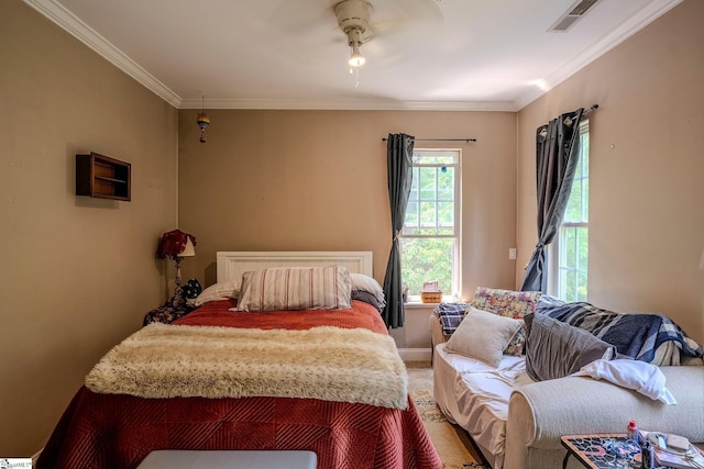 126 Midland Dr, Easley, SC 29640 - bedroom featuring crown molding and ceiling fan