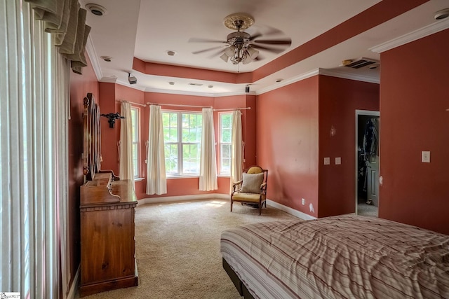 126 Midland Dr, Easley, SC 29640 - bedroom with a raised ceiling, carpet flooring, and crown molding