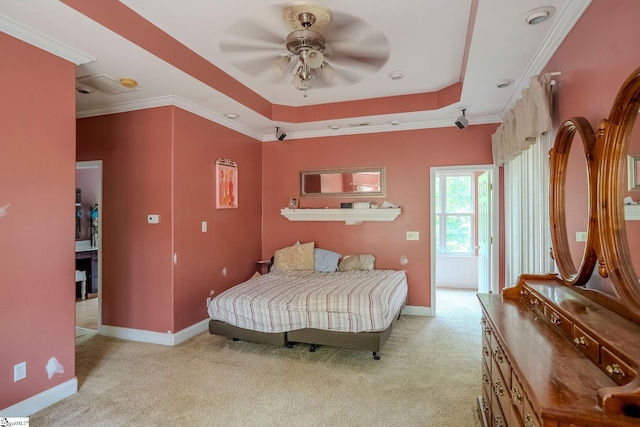 126 Midland Dr, Easley, SC 29640 - bedroom with carpet floors, ornamental molding, and a raised ceiling