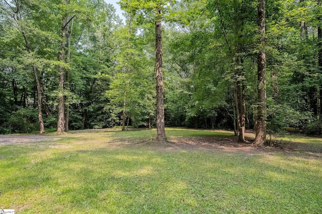 126 Midland Dr, Easley, SC 29640 - view of grassy yard featuring a forest view