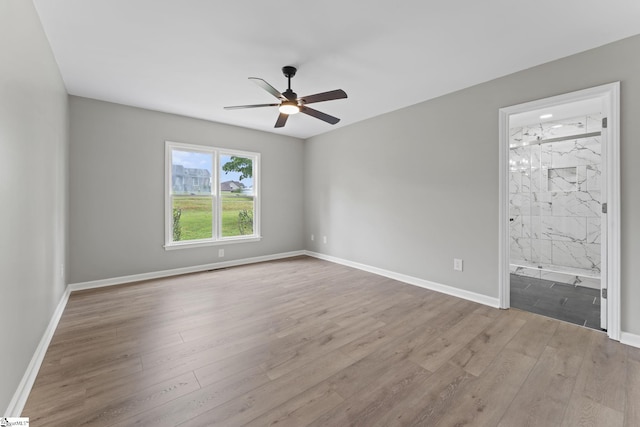 2005 Gap Creek Rd, Greer, SC 29651 - empty room with wood finished floors and ceiling fan
