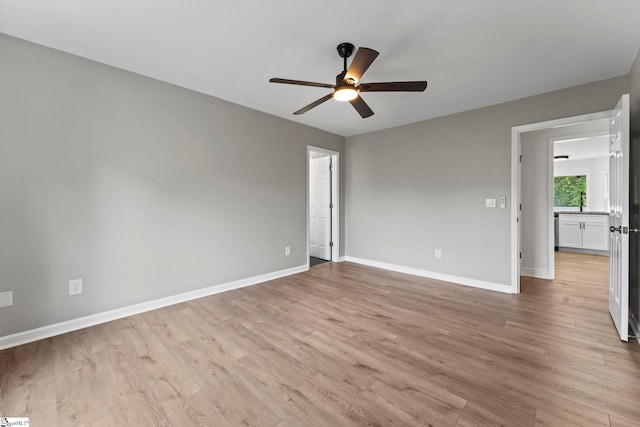 2005 Gap Creek Rd, Greer, SC 29651 - unfurnished room with ceiling fan and light wood-style flooring