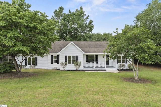 2005 Gap Creek Rd, Greer, SC 29651 - single story home featuring covered porch, a shingled roof, and a front lawn