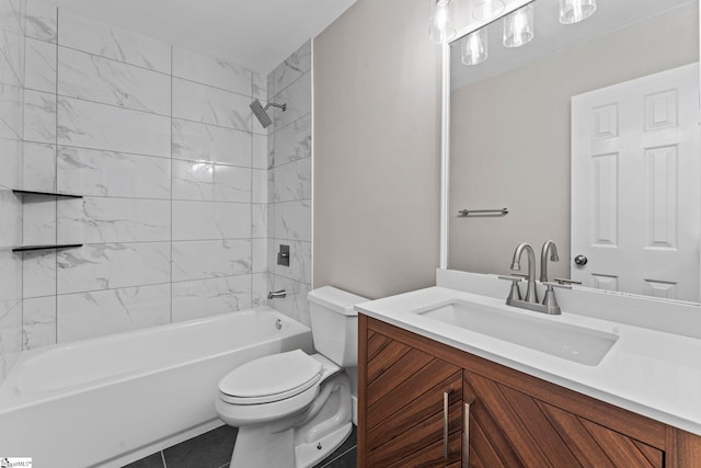 2005 Gap Creek Rd, Greer, SC 29651 - full bathroom with vanity,  shower combination, and tile patterned floors