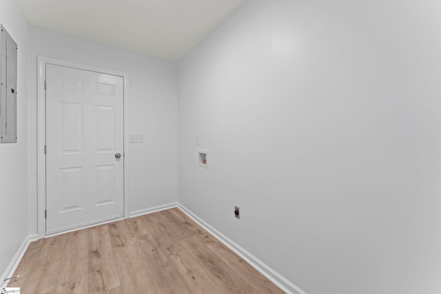 2005 Gap Creek Rd, Greer, SC 29651 - laundry room with washer hookup, light wood-style floors, and hookup for an electric dryer