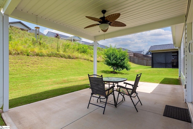 906 John Thomas Way, Greer, SC 29651 - view of patio with outdoor dining space and ceiling fan
