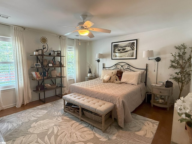 9 Kenton Finch Ct, Simpsonville, SC 29681 - bedroom featuring multiple windows, wood finished floors, and ceiling fan