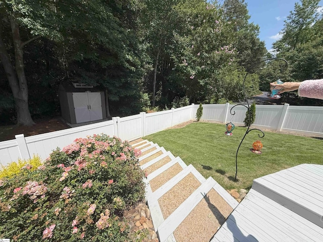 9 Kenton Finch Ct, Simpsonville, SC 29681 - fenced backyard featuring a shed and a deck