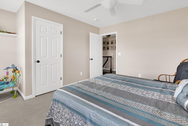112 Friesian Ct, Pelzer, SC 29669 - carpeted bedroom featuring baseboards and ceiling fan