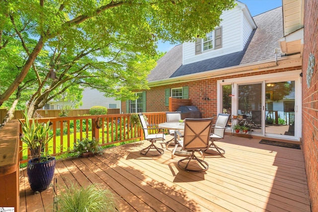 14 Quail Meadow Ln, Greenville, SC 29617 - deck with outdoor dining area