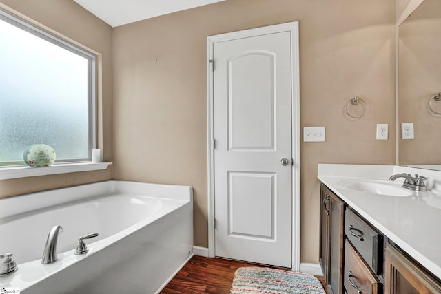 102 Tea Leaf Ct, Anderson, SC 29626 - full bathroom with vanity, wood finished floors, and a garden tub