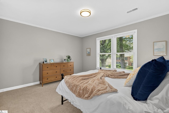 103 W Shallowstone Rd, Greer, SC 29650 - bedroom featuring crown molding and light carpet