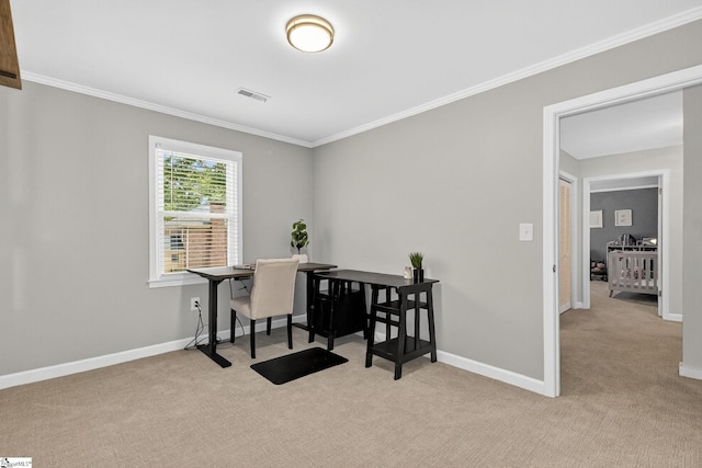 103 W Shallowstone Rd, Greer, SC 29650 - carpeted home office with crown molding