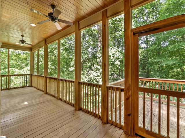 1 Touch Me Not Trl, Landrum, SC 29356 - wooden terrace featuring a ceiling fan