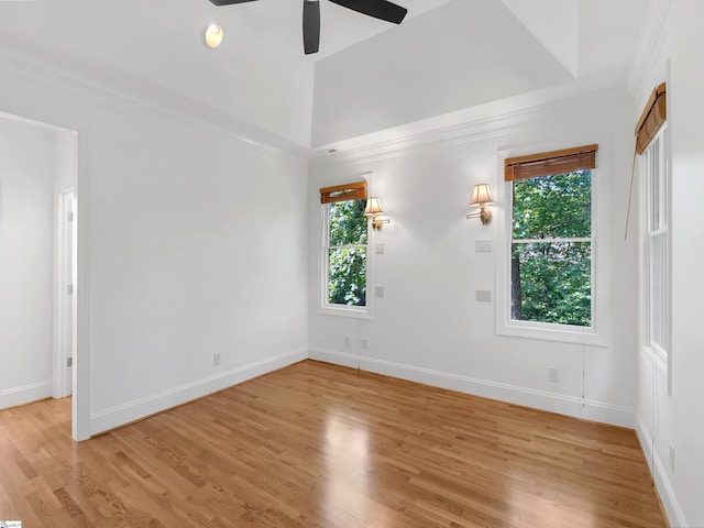1 Touch Me Not Trl, Landrum, SC 29356 - unfurnished room featuring ceiling fan, crown molding, and light wood-style floors