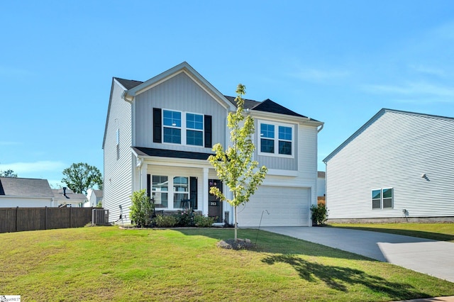 353 Anna Gray Cir, Easley, SC 29640 - view of front of home featuring an attached garage, concrete driveway, and board and batten siding