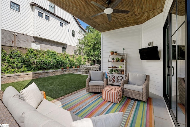 352 Pine Forest Drive Extension, Greenville, SC 29605 - view of patio featuring an outdoor living space and a ceiling fan
