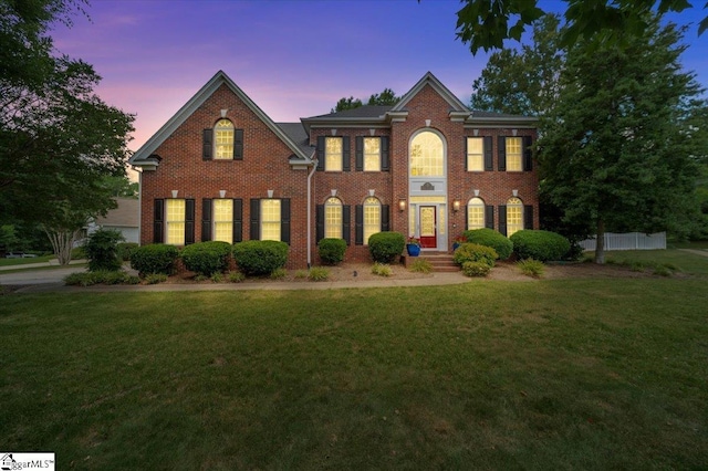 2 Willow Oak Ct, Simpsonville, SC 29681 - colonial inspired home with a front lawn and brick siding