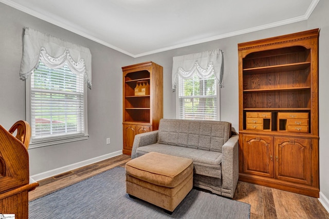 105 Devonshire Ln, Greenville, SC 29617 - sitting room featuring ornamental molding and wood finished floors
