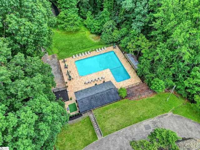 105 Devonshire Ln, Greenville, SC 29617 - drone / aerial view of a pool area