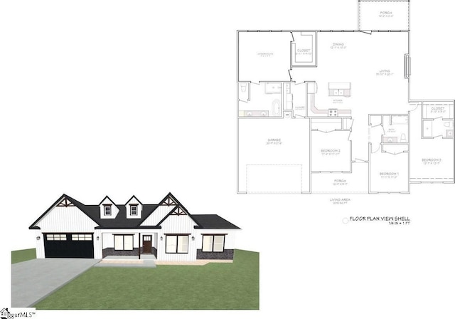 1252 Mount Lebanon Rd, Pauline, SC 29374 - view of property floor plan