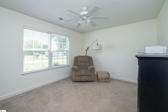 6 Gratiot Ln, Greer, SC 29651 - living area with carpet flooring and a ceiling fan