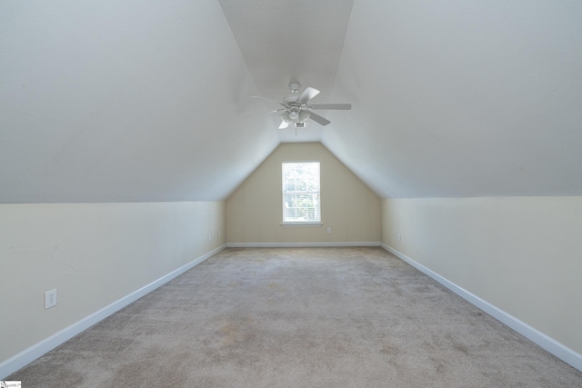 6 Gratiot Ln, Greer, SC 29651 - bonus room with a ceiling fan, lofted ceiling, and carpet