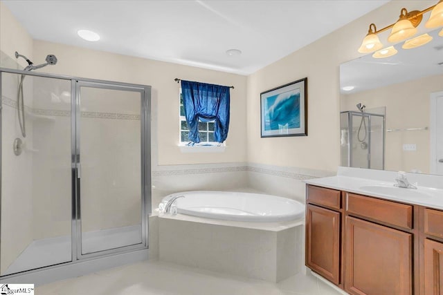 109 Amberleaf Way, Simpsonville, SC 29681 - full bath with a shower stall, vanity, and a garden tub