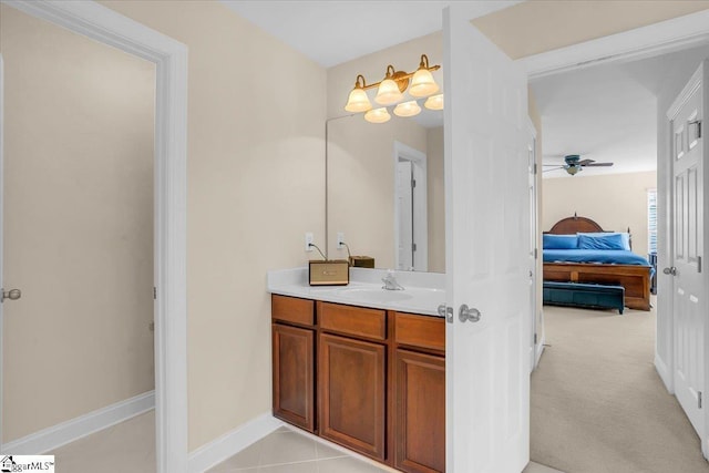 109 Amberleaf Way, Simpsonville, SC 29681 - bathroom with vanity and ceiling fan