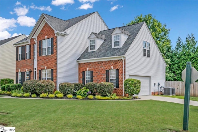 109 Amberleaf Way, Simpsonville, SC 29681 - view of front facade with brick siding, concrete driveway, a garage, and a shingled roof