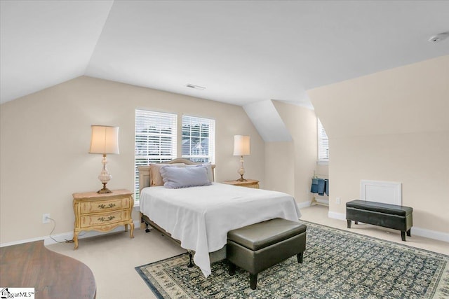109 Amberleaf Way, Simpsonville, SC 29681 - bedroom with lofted ceiling, multiple windows, and light colored carpet
