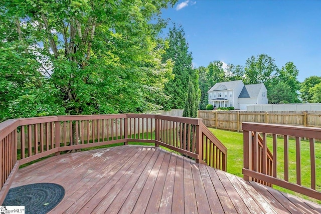 109 Amberleaf Way, Simpsonville, SC 29681 - wooden terrace with a fenced backyard
