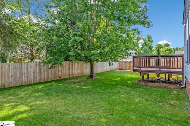 109 Amberleaf Way, Simpsonville, SC 29681 - fenced backyard featuring a deck