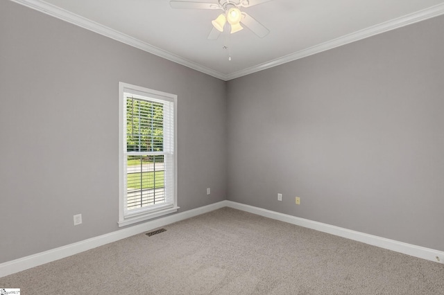 10 Parkcrest Ct, Simpsonville, SC 29681 - carpeted empty room with crown molding and ceiling fan