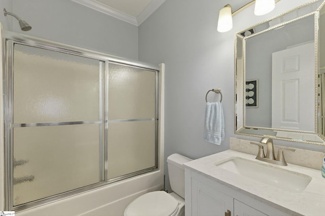 10 Parkcrest Ct, Simpsonville, SC 29681 - full bath featuring ornamental molding, vanity, and shower / bath combination with glass door