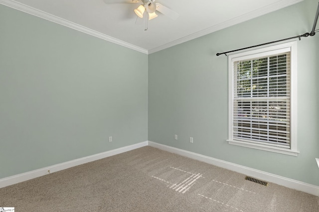 10 Parkcrest Ct, Simpsonville, SC 29681 - carpeted empty room with crown molding and ceiling fan